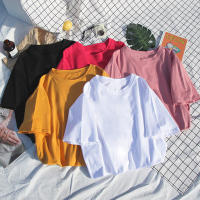 Camiseta De Algodón Y2K Para Mujer Estilo Gótico Básico En 6 Colores Sólidos Camiseta Casual De Manga Corta Apparel De Calle - details 6