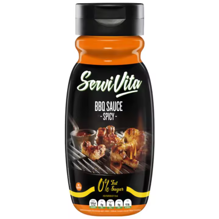 Salsa Zero Sabor BBQ Sauce Spicy Pack 2 unidades 320ml 0% Azúcares añadidos Para carnes a la parrilla 8 kcal por cada 100 m SERVIVITA - 1
