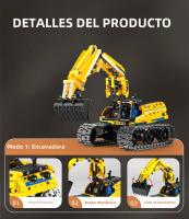 Modelo De Robot RC De 3 En 1 Para Niños Juguete De Bloques De Construcción De Camión Excavadora Y Bulldozer Regalo Para Niños - details 6