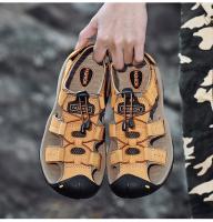 Zapatillas De Playa Para Hombre Cuero Antideslizante Casual Aumento De Altura Cómodas Zapatillas Deportivas Hombre Sandalias De Verano - details 29