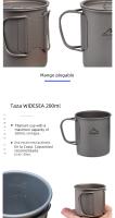 Widesea Taza De Camping De Titanio Para Acampar Y Picnic Utensilios De Cocina Al Aire Libre Equipamiento De Cocina Para Viajes Y Senderismo - details 4