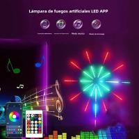 Tira De LED RGBIC Colorida Con Control De Voz Bluetooth Y Tiempo LED Decorativo Para Ambiente Con Efecto De Fuegos Artificiales Y Reproducción De Música - details 10