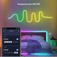 Tira De Luces LED Neón RGBIC DC5V USB 5M WS2812 Impermeable Con Control Remoto Bluetooth Para Decoración De Pared Y Habitación Luz Faeira - details 5