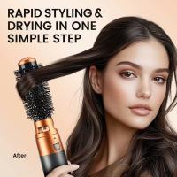 Secador de Pelo 5 en 1 con Cepillo de Aire Caliente, Secador de Un Solo Paso con Cabezales Intercambiables y Cepillo Giratorio, Tecnología Iónica Antiencrespamiento, 3 Velocidades + Función Aire Frío, Styling Profesional para Secar, Alisar, Dar Volumen - details 3