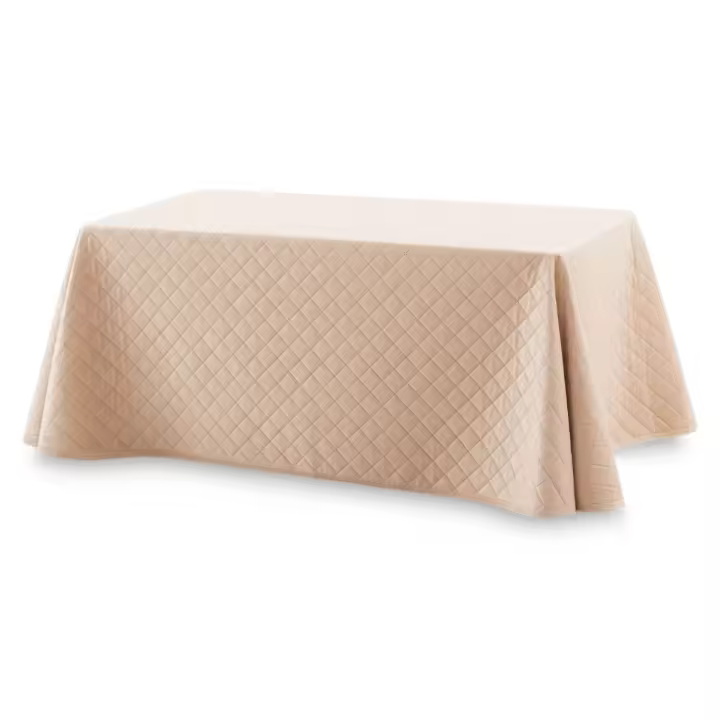 Falda Camilla VELVET acolchada, Enaguilla de Invierno Rectangular disponible en varias medidas y colores. Faldilla para mesa que mantiene el calor, de tejido aterciopelado y tacto extra suave, de Lanovenanube - 1