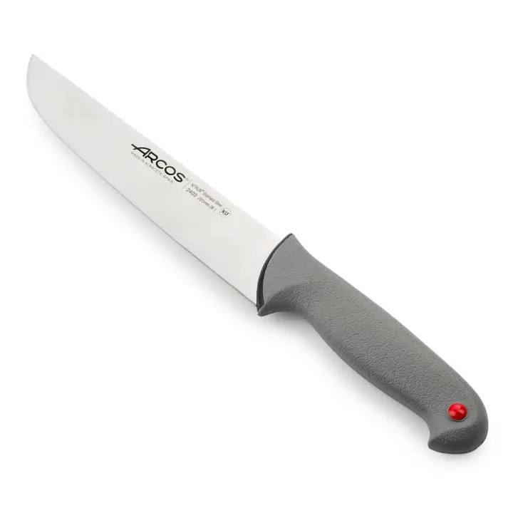 Arcos Cuchillo Carnicero Profesional - Hoja de Acero Inoxidable Nitrum 200 mm - Mango Ergonómico Antideslizante - Serie Colour Prof - 1