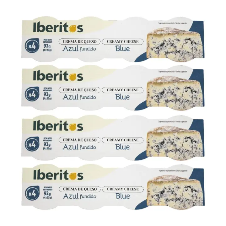 Crema de queso azul fundido Iberitos 4x23 g pack de 4 - 1