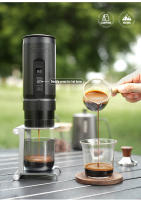 HiBREW H4C BARISTA ULTRA, Portable Coffee Machine, Detachable Battery, Wireless Heating, AdjustableTemperature (85~95°C), Professional Bottomless 51mm Portafilter, 20-BarHigh Pressure, 100mL Water Tank, with Aluminum Alloy Stand, 7500mAh Battery - details 11