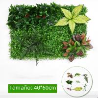 Panel De Hierba Artificial De Boxeo 16x24 Pulgadas Falso Eucalipto Verde Para Jardín Interior Y Exterior Decoración De Fondo - details 8