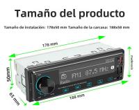 BQCC 1 Din Jugador De MP3 Para Coche Con Audio De Bajo Fuerte Pantalla LCD De Matriz De Puntos Protección De Línea Localizador De Coche Colorido - details 14