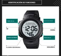 Reloj Deportivo De Hombre SKMEI Fitness Digital 100M Impermeable Con Alarma Batería De 10 Años Pantalla Digital Resistente Al Choque Reloj Hombre 1560 - details 11