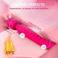 Vibrador AV Potente Para Mujeres Estimulador De G-Spot Y Clítoris Dildo Magic Wand Con Movimiento De Enfriamiento Masajeador De Vagina Juguetes Sexuales Para Adultos Hecho De Silicona - details 3