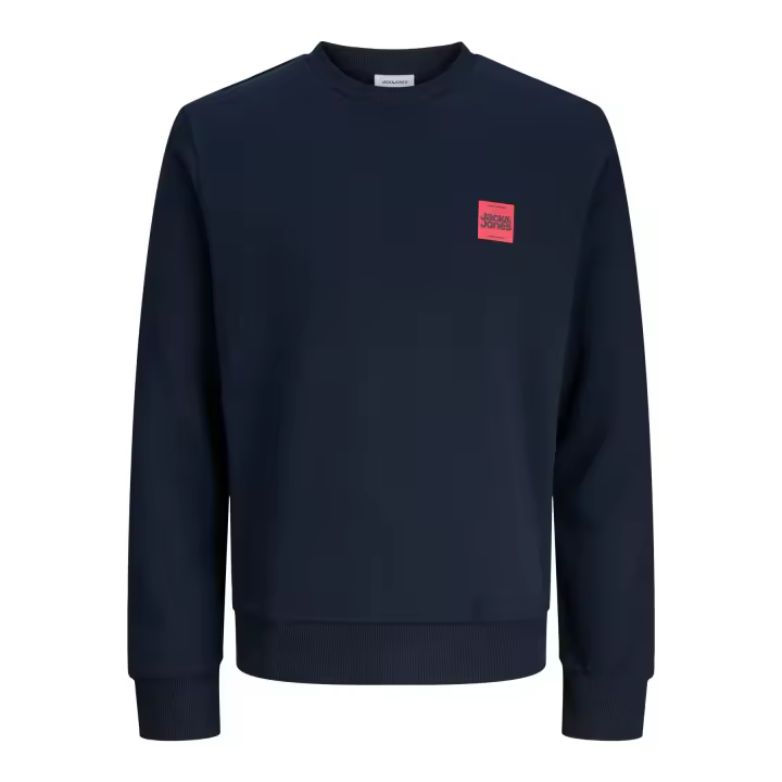 Jack & Jones Hombre Sudadera Cuello Redondo Mod JJBRANDY Logo Pecho , Ajuste Regular ,Moda Casual Informal muy suave y cálida Ref 279256 - 1