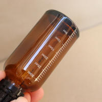 Botella De Agua De Aromaterapia Recargable De Vidrio Ambar Con Escala Y Droso 5ml-100ml Para Repostería Y Viajes - details 11