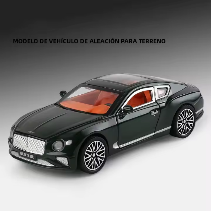 Coche De Escala 1:32 Continental GT De Aleación De Metal Con Sonido Y Luz Vehículo De Retroceso Para Juguete Regalo De Cumpleaños Para Niños - 1