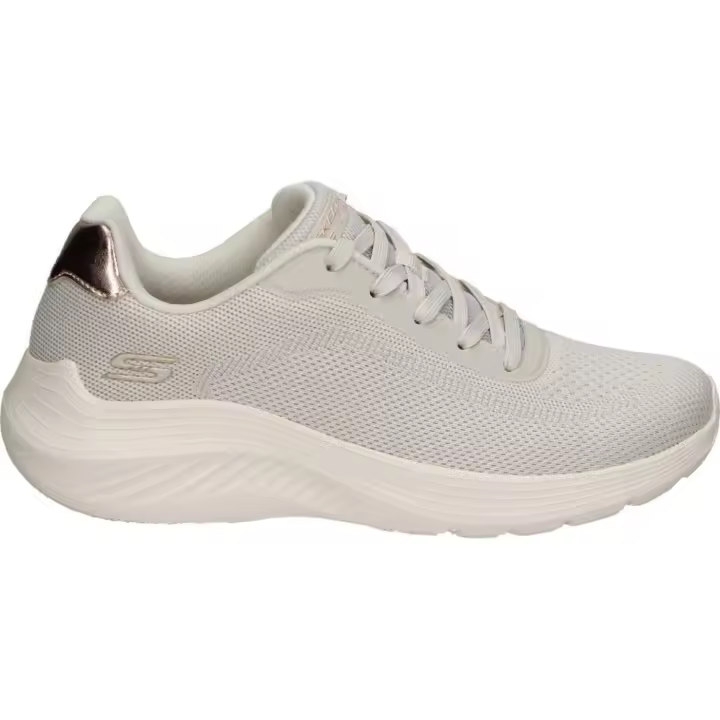 SKECHERS | Zapatillas Skechers Slip Ins Bobs Squad Waves para Mujer – Deportiva con Cuña en Color Blanco Sucio – Sneakers con Cordones – Plantilla Memory Foam – Transpirable – Modelo 117679-OFWT - 1