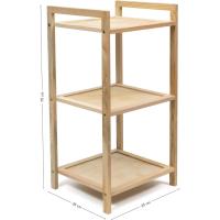Estantería de Madera 3 Niveles 35x30x70 cm – Diseño Compacto y Resistente – Organizador Multifuncional para Hogar, Salón, Dormitorio, Oficina o Baño – Estilo Natural y Fácil de Montar - details 1