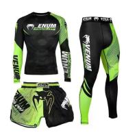 Conjunto De 3 Piezas De Lucha Bruta Jiu Jitsu MMA Camiseta + Pantalones Muay Thai Boxeo Shorts Deportivos Para Entrenamiento - details 9