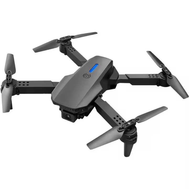 Dron Plegable con Cámara 4K y 1080P HD, FPV en Tiempo Real por WiFi, Ángulo Ajustable 90°, Altitude Hold, 2 Velocidades para Principiantes y Expertos, Mando a Distancia, Batería Recargable, Cable USB y Tarjeta Micro SD Incluida - 1