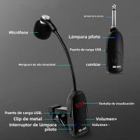 Amplificador De Instrumentos Sin Fiwres Para Saxofón Trompeta Trombón Microfono Wireless Transmisor Receptor Profesional - details 10