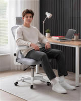 LUTODY - Silla de escritorio oficina con reposacabeza ajustable, Gaming, Respaldo red de malla transpirable, Soporte lumbar, Ergonómica con forro de nailon, Reposabrazo abatible, Rueda giratoria 360º, Pata PP, Escritorio, Para despacho centro trabajo - details 6
