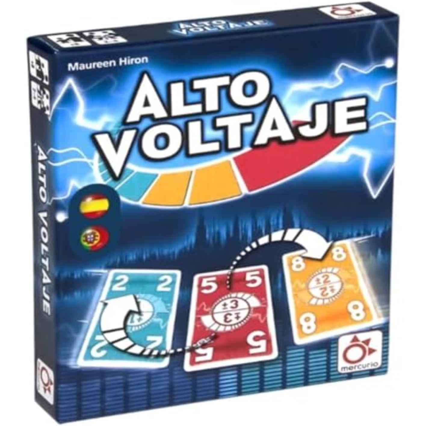 MERCURIO - ALTO VOLTAJE - Juego de Cartas Familiar de Cálculo Mental Rápido - Competición Intensa y Reflejos Rápidos - Ideal para Niños y Adultos - 2-4 Jugadores - 15 Minutos de Diversión - Edad 8+