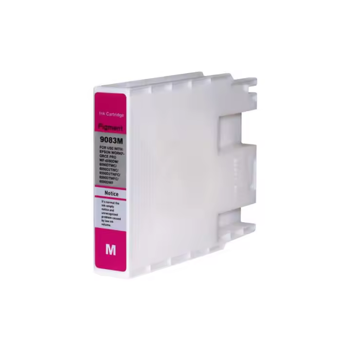Epson T9083 Magenta Ink Cartridge - High-quality pigment cartridge compatible with Epson WorkForce Pro WF-6090 and WF-6590 series, yields 4,000 pages, ideal for efficient printing. - 1