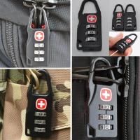 Cerradura De Seguridad Mini Aleación Para Equipaje Viaje Exterior Cerradura De Combustión Para Manillar De Bolsos Y Mochilas Anti-Robo Con Código De Combustión - details 0