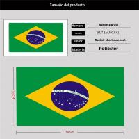Bandera De Brasil Grande 90x150 Cm De Poliéster Para Celebración Impresión Digital Bandeja Brasileña Para Colgar - details 1