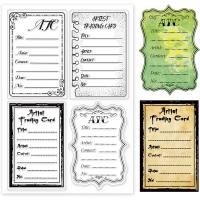 Plantillas De Silicona Para Tarjetas De Arte ATC Estampado Transparente En Resina Para Scrapbooking Y Diario - details 0