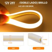 Tira De Luz LED COB Doble Lado Impermeable Flexible 12V 24V 320LEDs Alta Densidad Iluminación Lineal 0.5-20M Para Decoración De Interiores - details 8