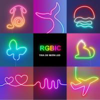 Tira De Luces LED Neón RGBIC DC5V USB 5M WS2812 Impermeable Con Control Remoto Bluetooth Para Decoración De Pared Y Habitación Luz Faeira - details 6