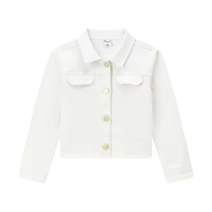 Chaqueta denim desflecada blanca de Newness - 1