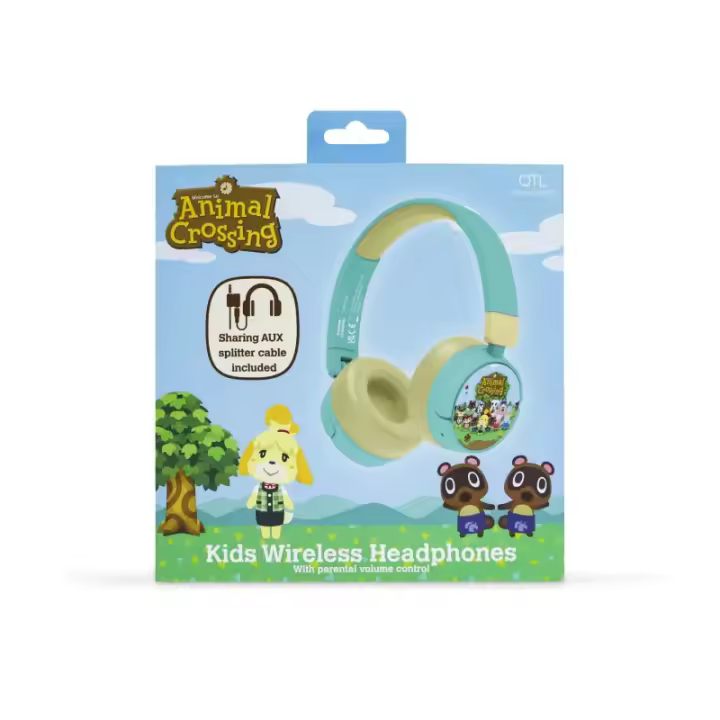 AURICULARES INFANTILES INALÁMBRICOS ANIMAL CROSSING BLUETOOTH PLEGABLES OTL Technologies - 1