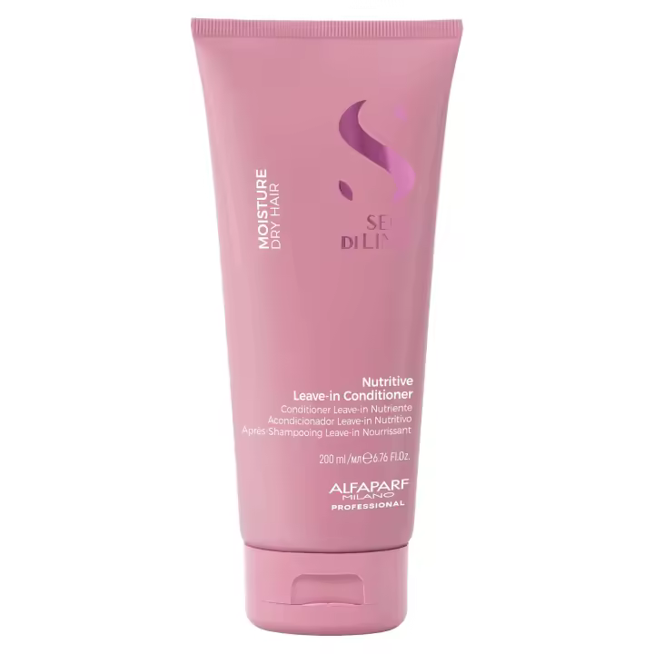 Alfaparf Milano Semi di Lino Moisture Nutritive Leave-In Conditioner 200 Ml. / Acondicionador Sin Aclarado para Cabello Seco / Nutre, Suaviza y Facilita el Peinado. - 1