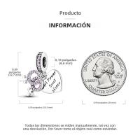 Beadas De Corazón Colorido En Plata Para Joyería De Pulsera Y Collar Con Encanto Para Chicos Y Chicas Accesorios De Moda Irregular - details 64