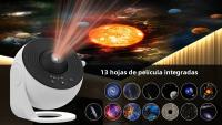 Proyector De Estrellas Luz Nocturna 1pc Galaxia Planetario Aurora Con 13 Discos Reemplazables Para Dormitorio Luz De Noche LED USB - details 0