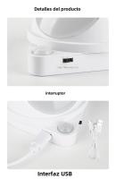Luz De Noche LED Con Sensor De Movimiento 360° Rotación Recargable Por USB Para Casa Lámpara De Pared Armario Corredor - details 7