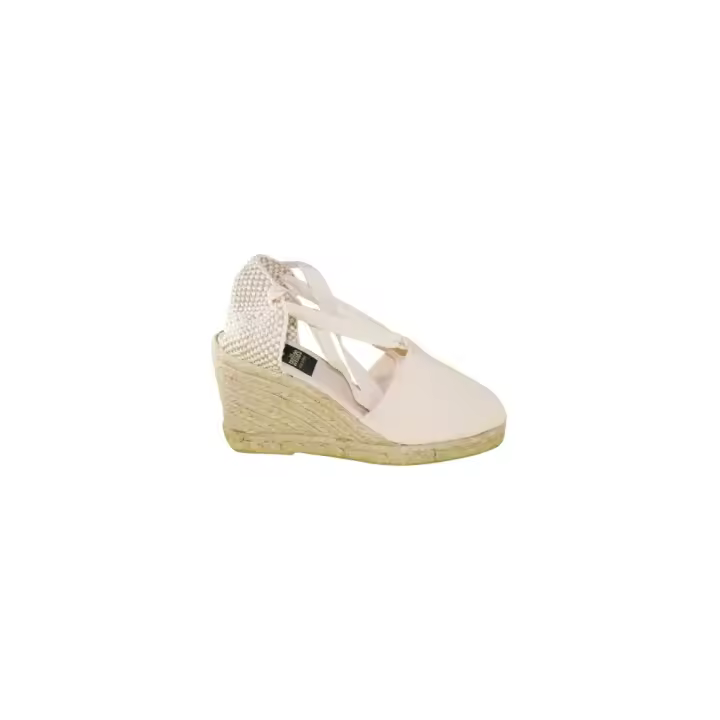 Alpargatas Valencianas beige con Cuña Alta by CBP Tejido Textil Textil - 1