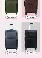 S7 STAR Conjunto Maleta Blanda 3pcs de Viaje, Cabina Equipaje Tela de Color Sólido Mango Ajustable, Set Equipaje 3 Piezas con 4 Ruedas Giratorias 360, Maleta Ligera Gran Capacidad 20+24+28in - details 4