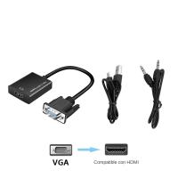 Adaptador Convertidor VGA a HDMI Compatible Full HD 1080P Con Salida De Audio Para PC Laptop a HDTV Proyector Cable HD - details 4