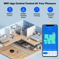 Robot Aspirador y Fregasuelos Mopa Húmeda Liectroux N7S-U, Mapeo Inteligente, App WiFi, Succión 6000Pa, 120min Autonomía, Cubo Basura 400ml y Tanque Agua 250ml, Compatible con Alexa y Google Assistant, para Pelo Mascotas, Alfombras y moquetas Suelo Duro - details 1