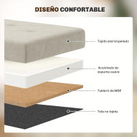 HOMCOM Puff Almacenaje, Banco Almacenaje Plegable, Capacidad de 67 L, 76x38x38 cm, Tapizado en Terciopelo, Baúl de Almacenamiento Dormitorio, Carga 120 kg, para Sala de Estar, Entrada - details 4