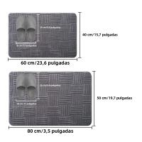 Alfombra De Baño Absorbente Y Antideslizante Estilo Rayado Gruesa Para Sala De Baño Ducha Entrada Resistente a La Suciedad - details 4