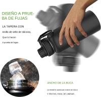 Botella Deportiva Aislada 1000ml 32 Oz De Acero Inoxidable Con Tapa De Boquilla Sellada Y Doble Capa De Vacío Para Beber Agua - details 3