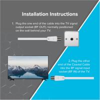Cable de Antena TV Extensible Macho-Hembra – Alargador de Cable Coaxial para Televisión – Conexión Rápida y Señal Estable – Ideal para TDT, Smart TV y Decodificadores – Disponible en 1,5 m, 3 m, 5 m y 8 m - details 3