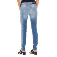 MET-Pantalon Tejano Largo efecto gastado y roto 10DBF0598 para Mujer MET-Pantalon Tejano Largo efecto gastado y roto 10DBF0598 para Mujer