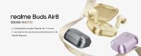 realme Buds Air8 | Auriculares, Maestro del Sonido AI, 3 micrófonos por auricular, Bluetooth 5.4, IP55, Batería 62mAh (auricular)/530mAh (estuche), Autonomía 14h/58h, Sonido alta resolución, Latencia ultra baja - details 0