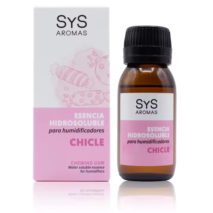 Esencia Hidrosoluble Chicle 50ml Humidificador SYS Aromas. Notas dulces y frutales para aromaterapia. - 1