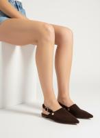 Calzados soraia, Zapatos Planos Destalonados Punta Fina Mujer, Mules Efecto Ante con Correa Hebilla Ajustable, Bailarinas Elegantes Casual Oficina Verano, Sandalias Cerradas Cómodas casual Hebilla Oficina - details 10